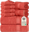 Utopia Towels 8 Piece Majestic Plush Luxury Towel Set, Cotton, Coral by UTOPIATOWELS