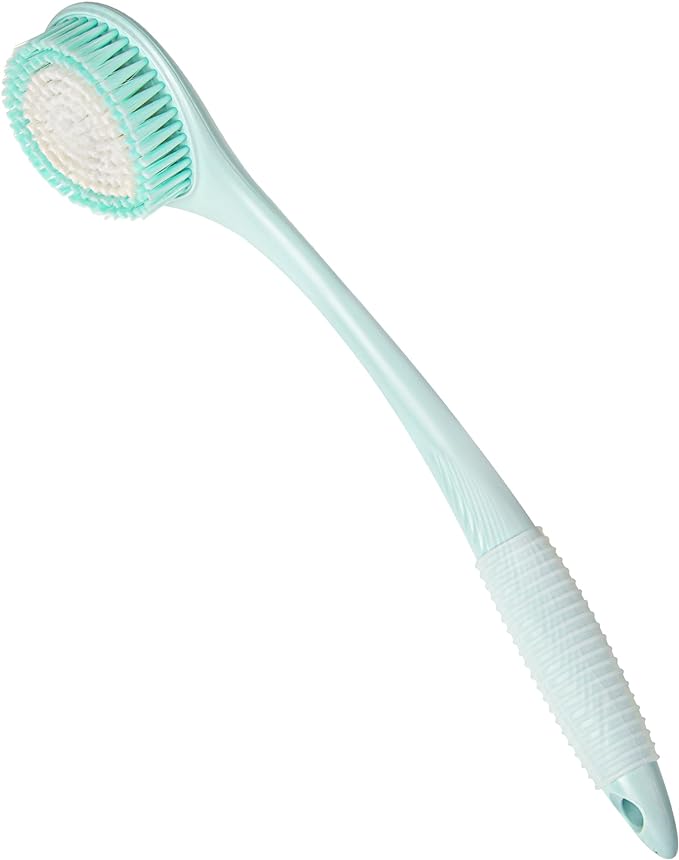 BEDELITE Back Scrubber for Shower, Soft Bath Brush Long Handle for Men & Women(16.4 Inches), Anti Slip Body Scrubber Exfoliator for Cleaning(Blue)