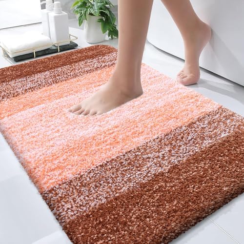 OLANLY Small Bathroom Rugs 35x16, Extra Soft Absorbent Microfiber Bath Rugs by OLANLY