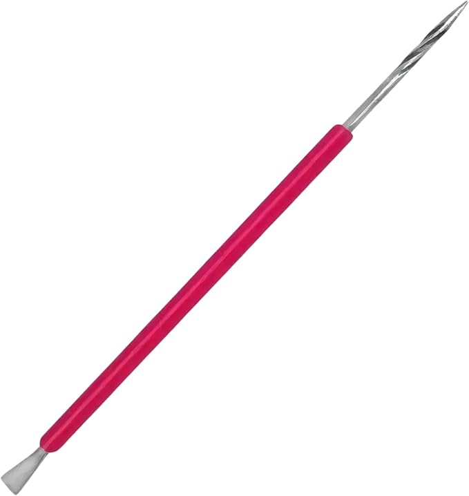 ISIS CUTELARIA Pusher and Stick Stainless Steel with Pink Silicone Cover (ISIS017)