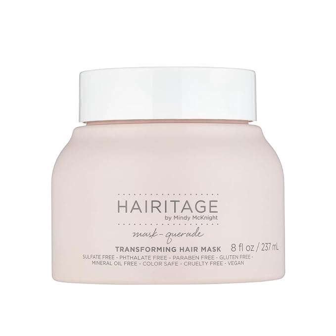 Hairitage Hydrating Argan Oil Deep Conditioning Hair Mask For Dry Damaged + Curly, Color Treated, Frizzy Hair - Moisturizing Hair Repair Treatment with Shea Butter, Aloe & Soy Protein - Soften & Shine | Moisturizing, Treatment, Anti-Frizz, Hydration, D...