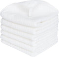 MaopaoBeauty Washcloth Set for Bathroom - Quick Drying - Ultra Soft Microfiber Absorbent Towel for Bath Fitness, Gym, Shower, Hotel, and Spa - 13x13 Inch | Set of 6, White