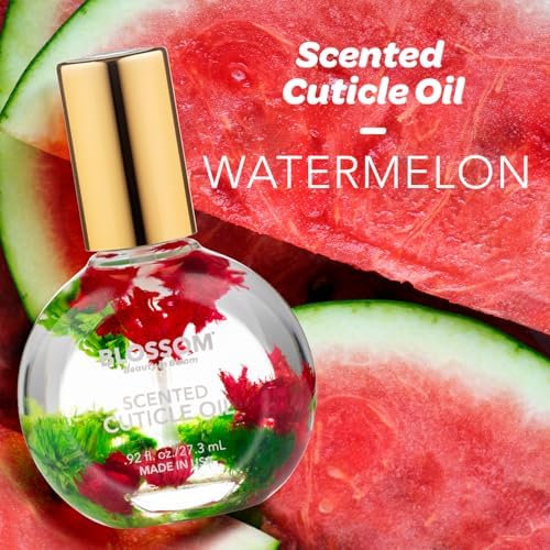 Blossom Cuticle Oil for Nails, Hydrating, Moisturizing, Scented Nail Oil Cuticle Care, Infused with Real Flowers, Made in USA, 0.92 fl. oz, Watermelon - Image 2