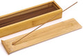 HEALLILY Bamboo Incense Stick Holder and Storage Box with Ash Catcher Portable Incense Storage for Yoga Spa Home Fragrance 8.85 X 1.96 X 1.18 Inches