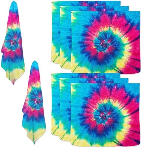 Face Towels Rainbow Tie Dye Hand Towels Wash Cloths Soft Washcloths Bath Cloths Highly Absorbent Fast Drying Machine Washable for Bathroom Kitchen Spa Gym Hotel Travel 12x11 Inch Pack of 6 by Unknown