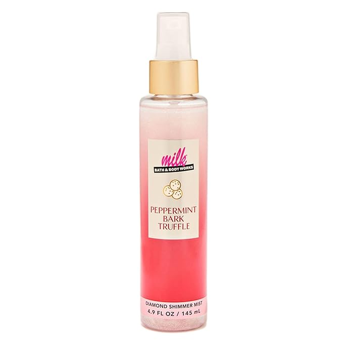 Bath & Body Works Diamond Shimmer Mist - 4.9 fl oz / 146 mL (4.9 Fl Oz (Pack of 1), Peppermint Bark Truffle)