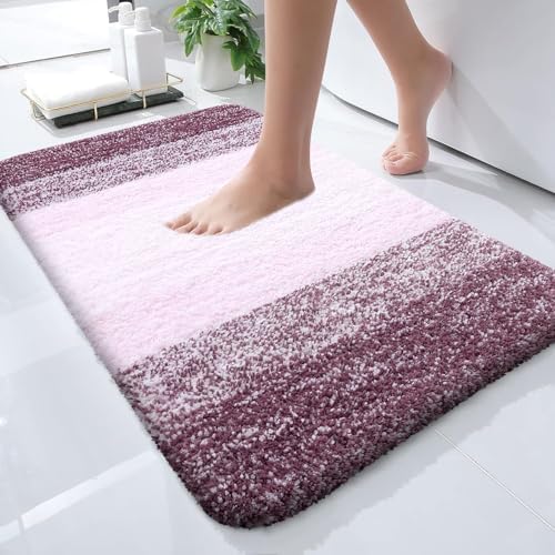 OLANLY Small Bathroom Rugs 28x18, Extra Soft Absorbent Microfiber Bath Rugs by OLANLY