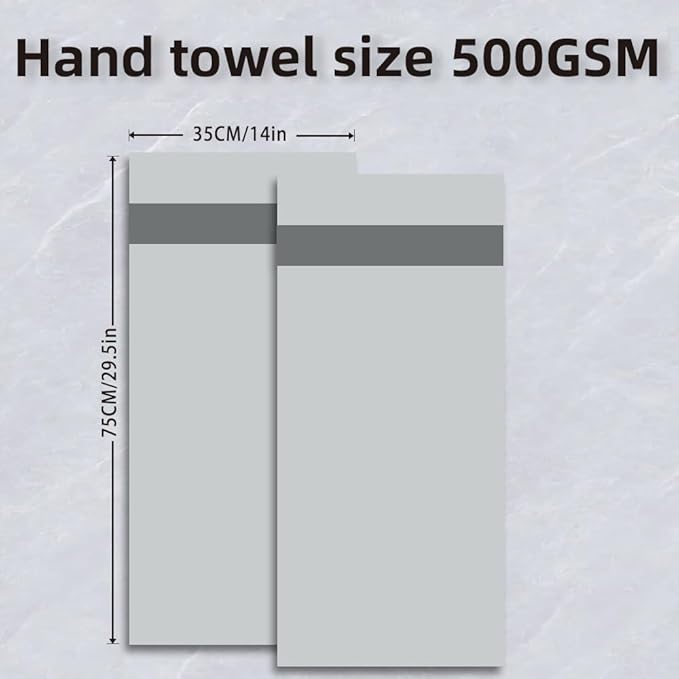 Cotton Hand Towels Set, 6-Piece Set(14in x 29.5in), Super Absorbent Quick Drying,Soft,Bathroom Towels,Suitable for Gyms,Kitchen,Gift(Dark Grey,Dark Blue)