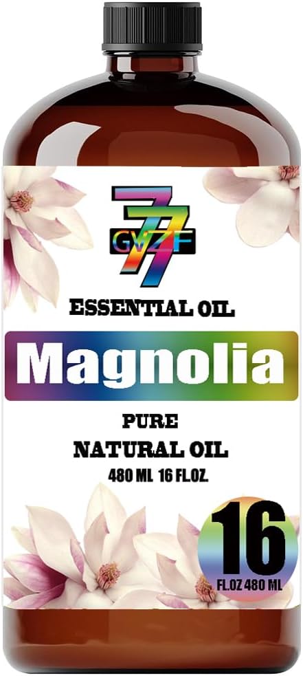 Magnolia Essential Oil - GV77ZF Magnolia Oils for Diffusers, Humidifiers, DIY Candles, Soap, Cleaning, Home, Office, Yoga, Massage, Gifts - 16 fl oz (480 ml)