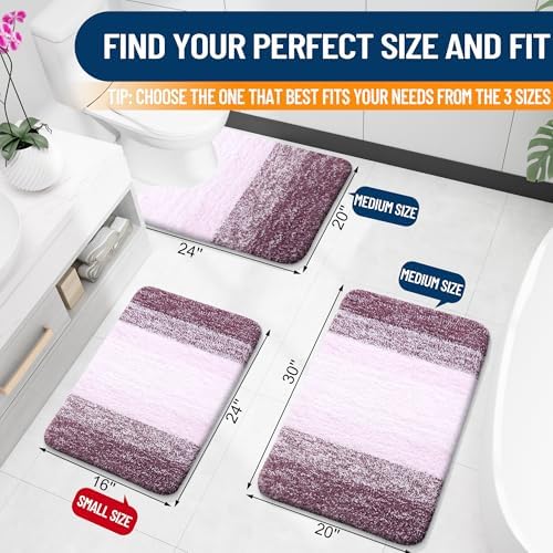 OLANLY Small Bathroom Rugs 35x16, Extra Soft Absorbent Microfiber Bath Rugs - Image 2