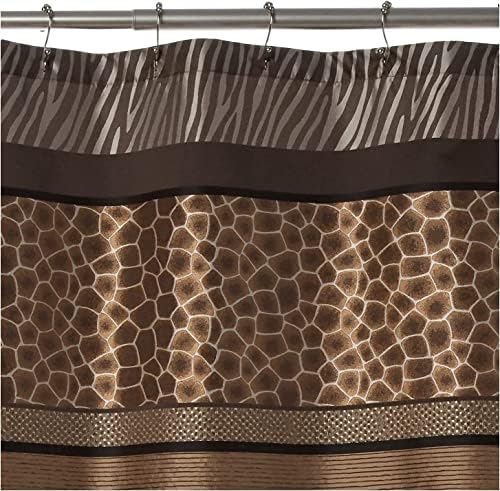 Zahari Home 13pc Safari Stripes Bathroom Shower Curtain Set Animal Print Shower Curtain & 12 Shower Curtain Hooks Luxury Southwest Shower Curtain Unique Design Rustic Shower Curtain Set - Image 3