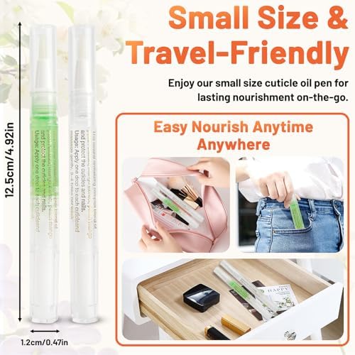 2PCS Cuticle Oil Pens for Nail Care, Moisturizing Nail Oil (Lily & Apple) - Image 6