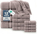 LANE LINEN Towel Set for Bathroom Soft Absorbent Quick Dry - Platinum by LaneLinen