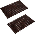 Bath Mat Bathroom Runner Long Large Rugs Floor Wood Shower Bathtub Waterproof Non Slip Accessories 16x34 Inch Easy to Clean, Natural, 1 pc by Fovlaurs