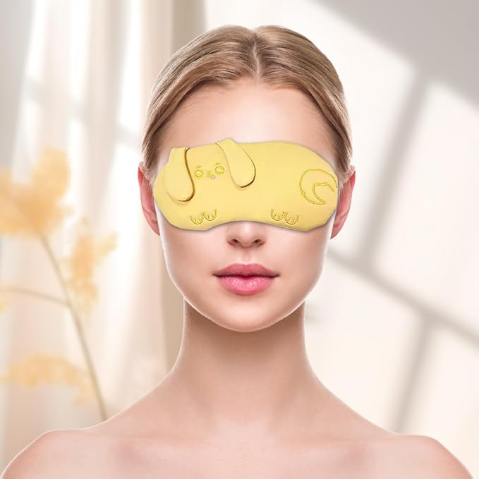 PERFECTSIGHT Cute Sleep Eye Masks (Yellow Puppy)