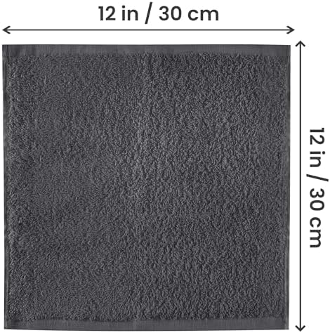 Utopia Towels 24 Pack Washcloths, 12x12 in, 100% Cotton, Grey - Image 2