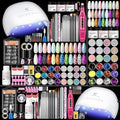 COSCELIA 58PCS Acrylic Nail Kit for Beginners with Everything Drill & Light by COSCELIA