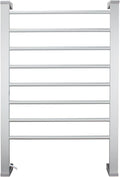 Heated Towel Rack with Timer, 8-Bar Electric Towel Warmer for Bathroom, Fast Heating Towel Dryer Freestanding or Wall Mount, Auto Shut-Off, Space-Saving Design