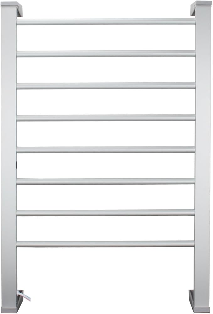 Heated Towel Rack with Timer, 8-Bar Electric Towel Warmer for Bathroom, Fast Heating Towel Dryer Freestanding or Wall Mount, Auto Shut-Off, Space-Saving Design