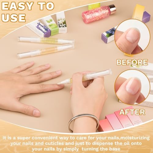 2PCS Cuticle Oil Pens for Nail Care, Moisturizing, Pineapple & Orange - Image 4