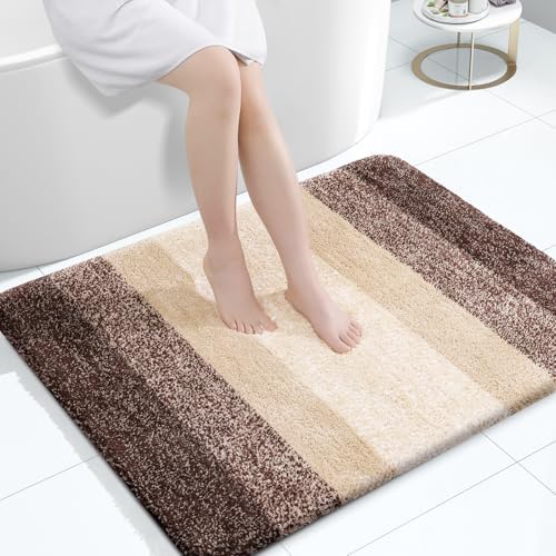 OLANLY Large Bathroom Rugs 40x32, Extra Soft Absorbent Microfiber Bath Rugs by OLANLY