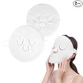 BLACKCROWN 3 Holes Towel Mask Reusable Face Towel Mask Cold Hot Compress Facial Steamer Moisturizing Beauty Skin Care Spa Towels for Facial Steamer Mask for Women Girls Style (A+B) (2 Pack)
