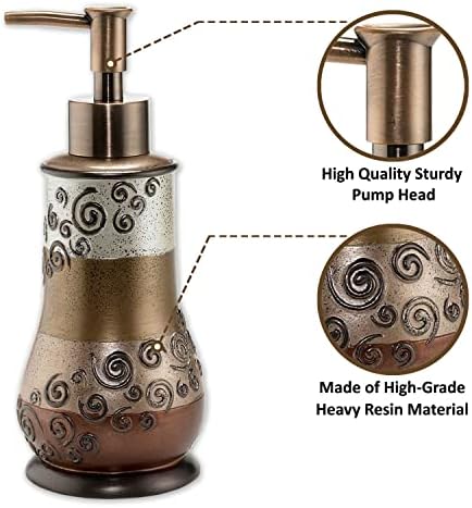 Zahari Home 4pc Miramar Bathroom Accessories Sets Lotion Pump, Tumbler, Tooth Brush Holder and Soap Dish Unique Design Multi Color Bathroom Set - Image 2