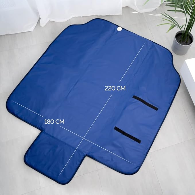 Heating Blanket, Fat and Weight Lose, Portable Infrared Sauna Blanket 71x87 In, 2 Zone Remote Control 9 Modes 110V, Detox Slimming Body Wraps for Intense Sweating, Personal Spa Bag for Home and Office