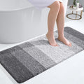 OLANLY Bathroom Runner Rugs Mat 44x20, Extra Soft Absorbent Microfiber Bath Rugs, Rubber Backing, Quick Dry, Washable Long Bath Mats for Bathroom Floor, Tub and Shower, Home Decor Accessories, Grey by OLANLY
