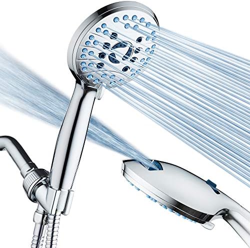 AquaCare 8-mode High Pressure Handheld Shower Head with 2-mode Power Wash by HotelSpa