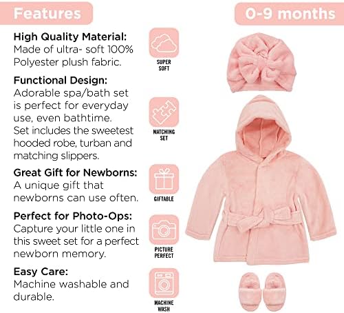Rising Star Baby Toddler Robe Or Kids Robe for Girls and Boys - Kids & Baby Bath Robe Spa Set with Washcloth or Slippers - Image 3