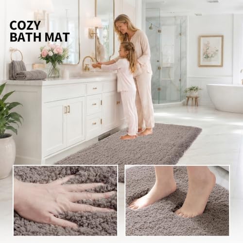 ILANGO Bathroom Rugs 60" × 24", Extra Soft Absorbent Microfiber Bath Rugs - Image 5