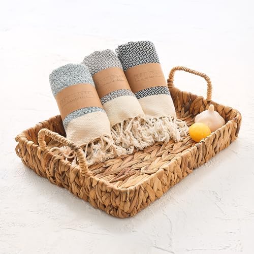 BAY LAUREL Turkish Hand Towel – Pack of 2 | Soft & Absorbent Decorative Towels for Bathroom, Hand, Face, Hair, Gym, Yoga, SPA, Kitchen & Tea | Boho Decor (Mint, Diamond 15x26 Inches (Set of 2) - Image 4
