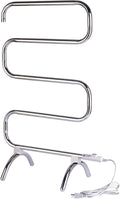 Warmrails Classic Towel Warmer - Free-Standing or Wall Mounted Towel Warmer Rack for Drying Towels and Garments - 37.5-Inch Chrome Finish Frame with 4 Bars - Model HCC