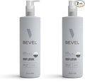 Bevel All Day Body Lotion for Men with Shea Butter and Argan Oil, Lightweight Formula Softens and Smoothes Skin, 16 Oz (Packaging May Vary), (Pack of 2)