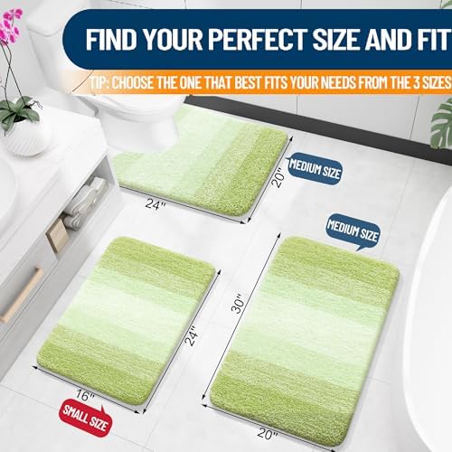 OLANLY Small Bathroom Rugs 24x16, Extra Soft Absorbent Microfiber Bath Rugs - Image 2