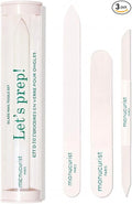 Manucurist Glass Nail Accessory Trio – Exclusive Tube Set with a Glass Nail File, Buffer, and Cuticle Pusher – Nail Care Accessories - Manicure Tools Set - Nail Tools - Gifts for Women