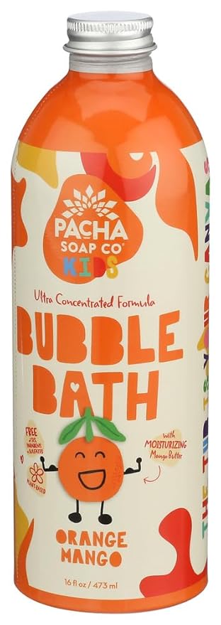 PACHA SOAP Kids Orange Mango Bubble Bath, 16 FZ