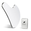Flagest Stainless Steel Gua Sha Facial Tools - Face Massage Tools - Smooth Sturdy Metal Guasha Tool for Face Body Reduce Puffiness - Massage Scraper Heart Shape (Silver)