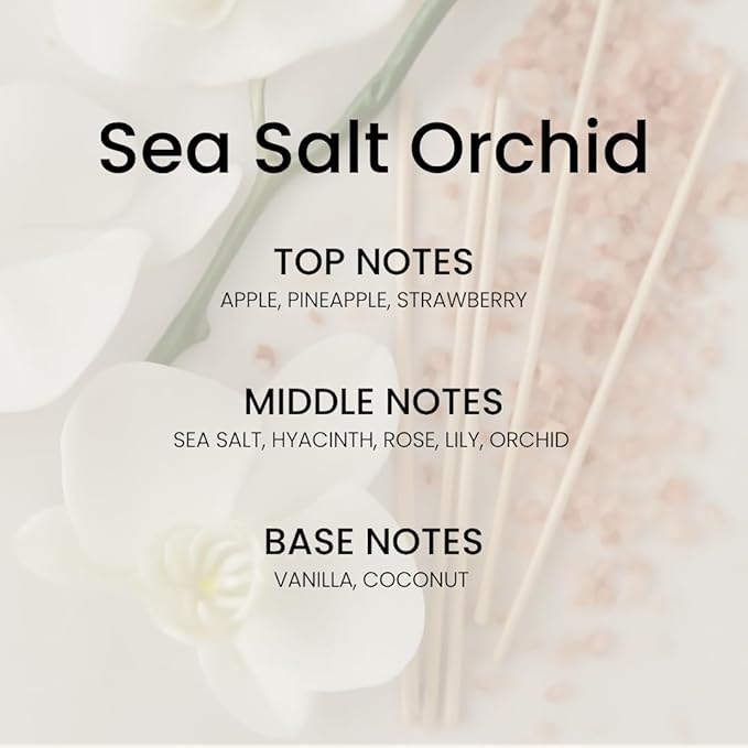 Sea Salt Orchid Room Spray – 5.07 oz Scented Air Freshener Spray for Home, Office, Kitchen & Bathroom Odor Eliminator – Long-Lasting Linen Spray for Bedding, Pillows & Fabrics – Essential Oil Spray