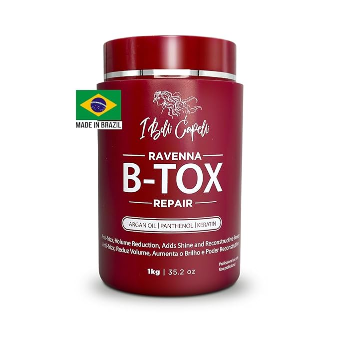 I Belli Capelli Ravenna Repair Hair B-tox, 35.2 oz (1kg) | Formaldehyde-Free, Long Lasting, Anti-Frizz, Smoothing, Cirugia Capilar