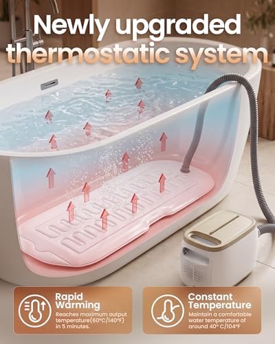 Upgraded Constant Temperature Bubble Bath Mat，Home Bathtub Massage Mat - Image 2