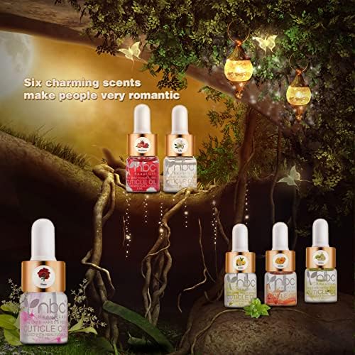 Cuticle Oil Set - 6pcs with Flowers, Vitamin E for Nail Repair & Strengthening - Image 6