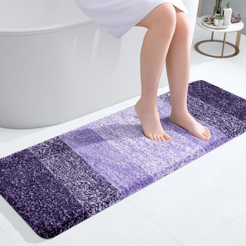 OLANLY Bathroom Runner Rug 47x17, Extra Soft Absorbent Microfiber Bath Rugs by OLANLY