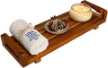 EcoDecors, 34 inch, with LiftAid Handles, Bath Tray for Tub, Bath Tub Tray Wood, Bathtub Table, Caddy for Bathtub in Natural Teak