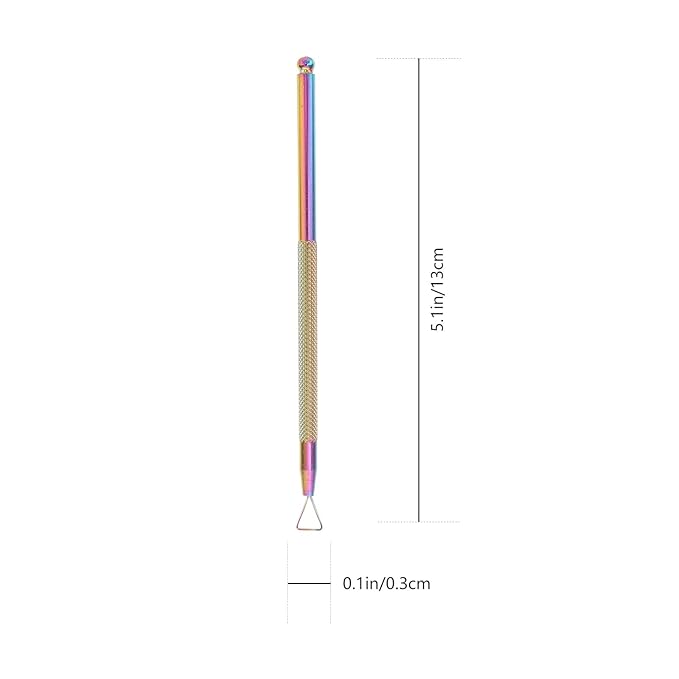 Beavorty Nail Cuticle Pusher 4pcs Stainless Steel Cuticle Peeler Triangle Cuticle Scraper Gel Nail Polish Remover Trimmer Nail Care Stick Tool for Beauty