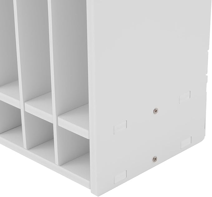 Wall Mount Hair Color Organizer Rack Professional Salon Barber Station Salon Hair Color Tube Storage Cabinet with Adjustable Shelves, Hair Dye Display for Barbershop Beauty Spa (White)