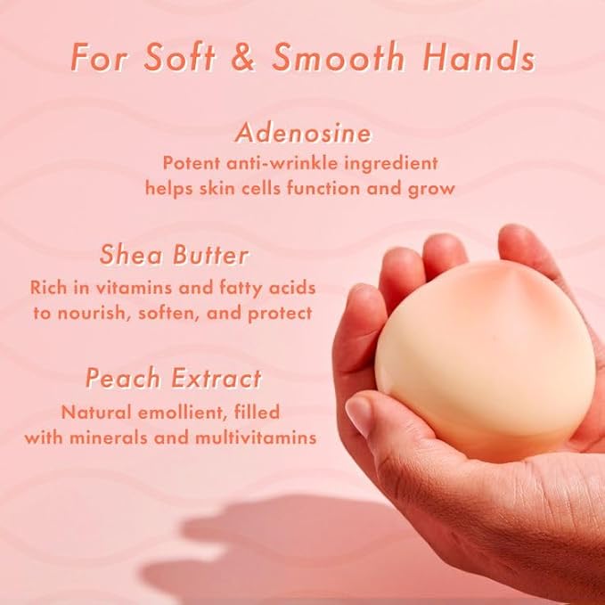 TONYMOLY Peach Hand Cream – Moisturizing & Nourishing Korean Skincare for Dry Hands, Shea Butter & Peach Extract, Anti-Wrinkle, Lightweight, 1.05 oz