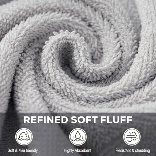 Utopia Towels 24 Pack Washcloths, 12x12 in, 100% Cotton, Silver - Image 3