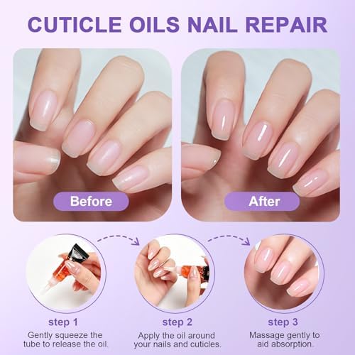14Pcs Cuticle Oil Pen Set -Nail Nutrition Care with Jojoba &Vitamin E (5ml) - Image 5